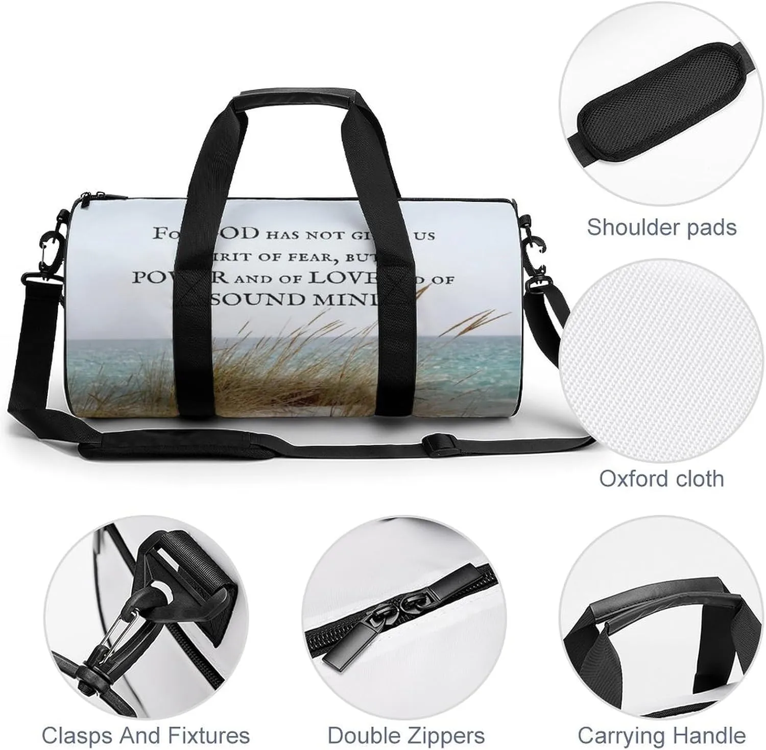 Yellow Lemons Pattern Fitness Bag Waterproof And Stain Resistant Suitable for Unisex