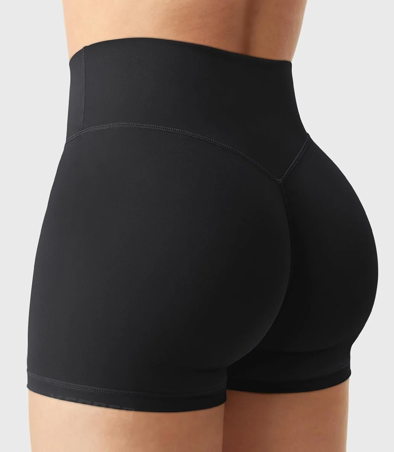 YEOREO Women's Biker Shorts 2.5" No Front Seam Elysina High Waist Hidden Scrunch Workout Gym Yoga Running Shorts