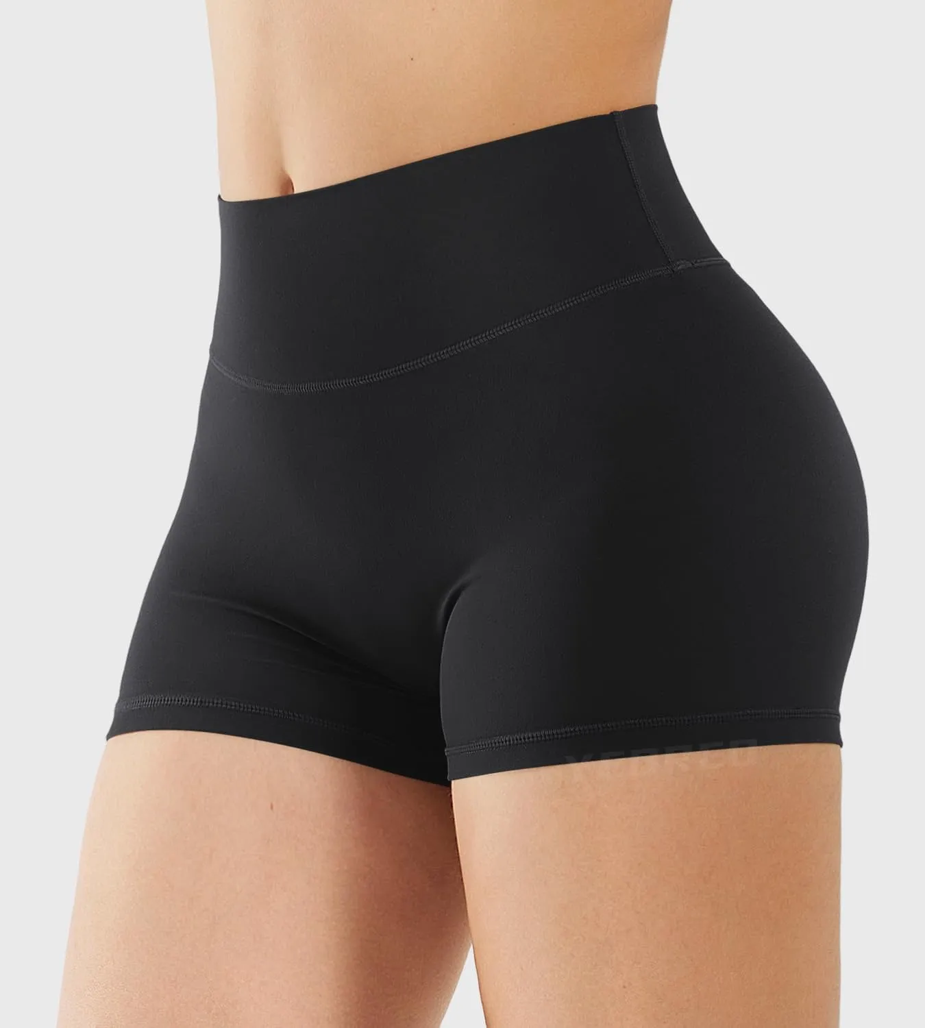 YEOREO Women's Biker Shorts 2.5" No Front Seam Elysina High Waist Hidden Scrunch Workout Gym Yoga Running Shorts