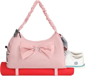 Yoga Gym Bags for Women,Butterfly Shoulder Bag with Shoes Compartment & Wet Dry Storage Pockets & Adjustable Yoga Mat Holder