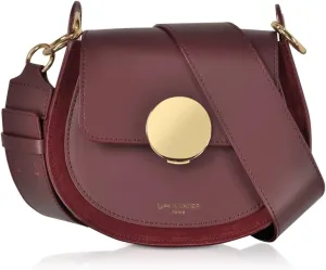 Yucca Shoulder Bag, Suede and Calf Leather, 7.9 x 6.7 x 2.4 inches