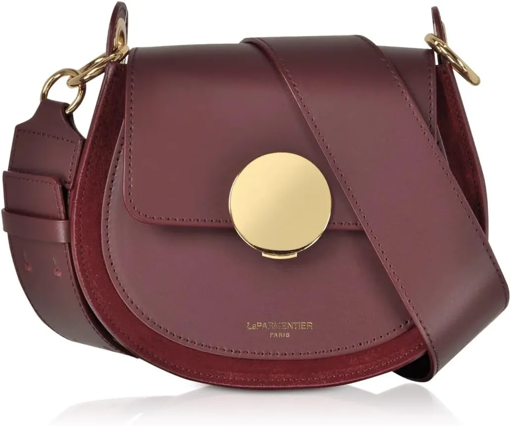 Yucca Shoulder Bag, Suede and Calf Leather, 7.9 x 6.7 x 2.4 inches