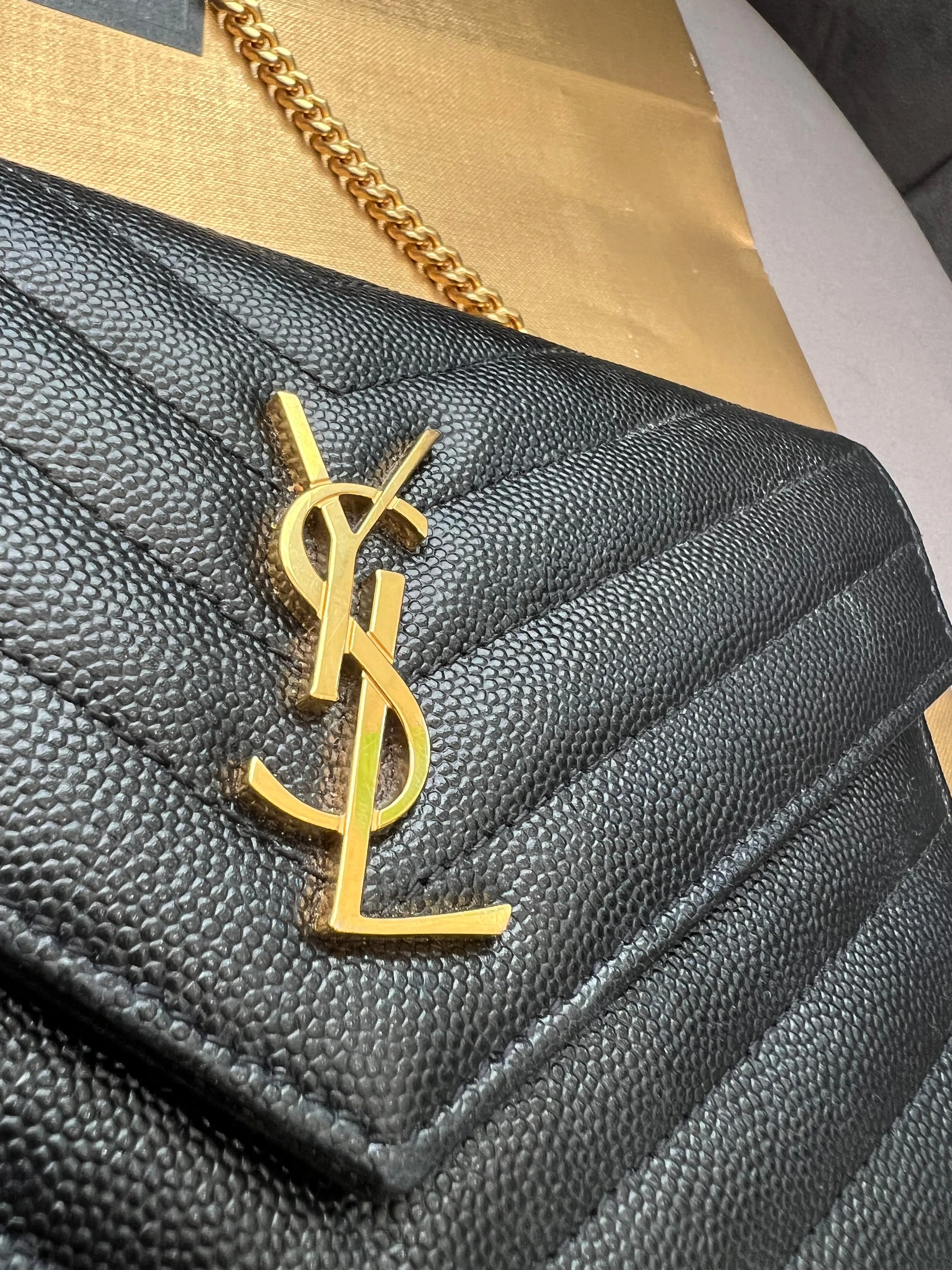 Yves Saint Laurent Cassandre envelope flap crossbody bag