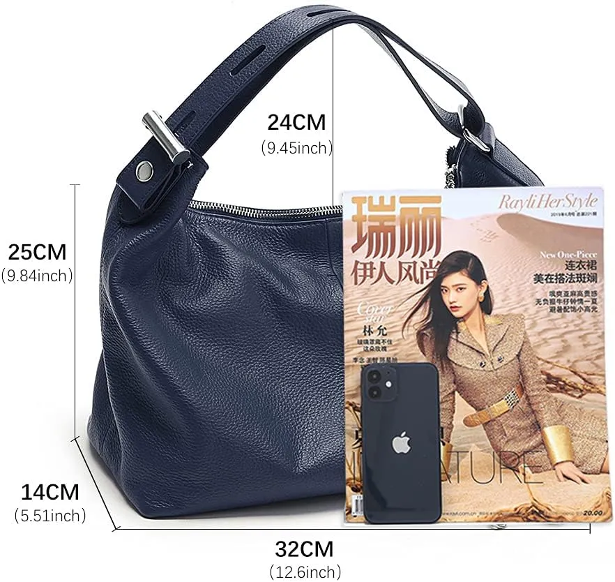 zency 6 Colors Fashion 100% Real Genuine Leather Women Shoulder Bag Handbag Lady Casual Tote