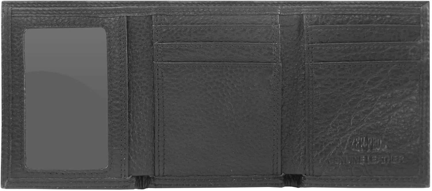 ZEP-PRO NCAA Georgia Bulldogs Pebble Grain Leather Trifold Concho Wallet