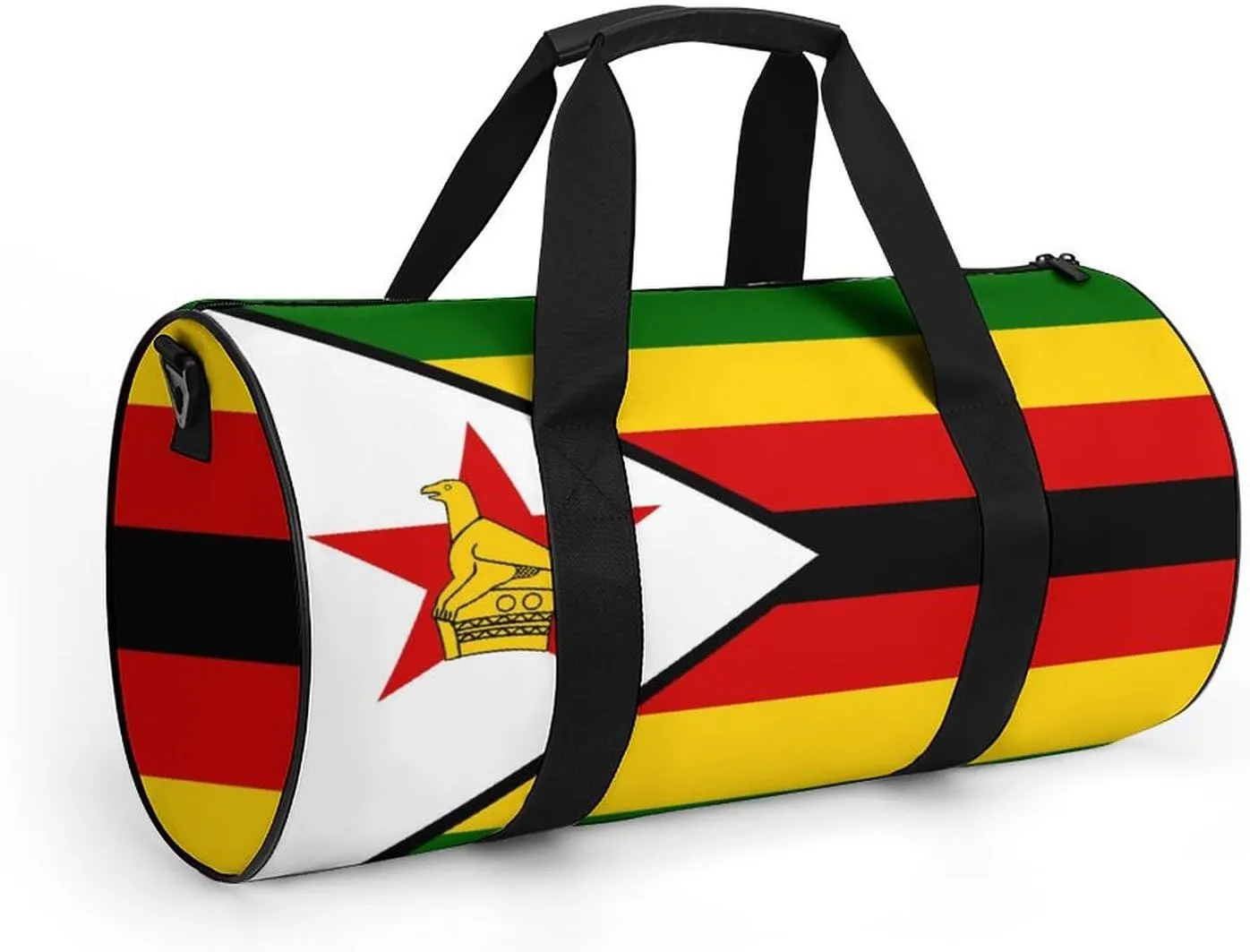 Zimbabwe Flag Sports Duffel Bag for Men Women Gym Bag with Wet Pocket Weekender