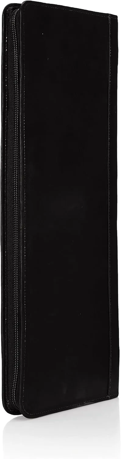 Zippered Tie Case with Snaps, Black, One Size