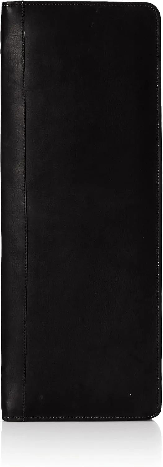 Zippered Tie Case with Snaps, Black, One Size
