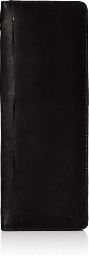 Zippered Tie Case with Snaps, Black, One Size
