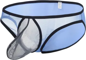 ZONBAILON Men's Sexy Underwear Briefs See Through Mesh Breathable Briefs with Bulge Ball Pouch